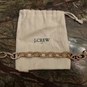 J. Crew Gold Cubic Zirconia Chain Bracelet